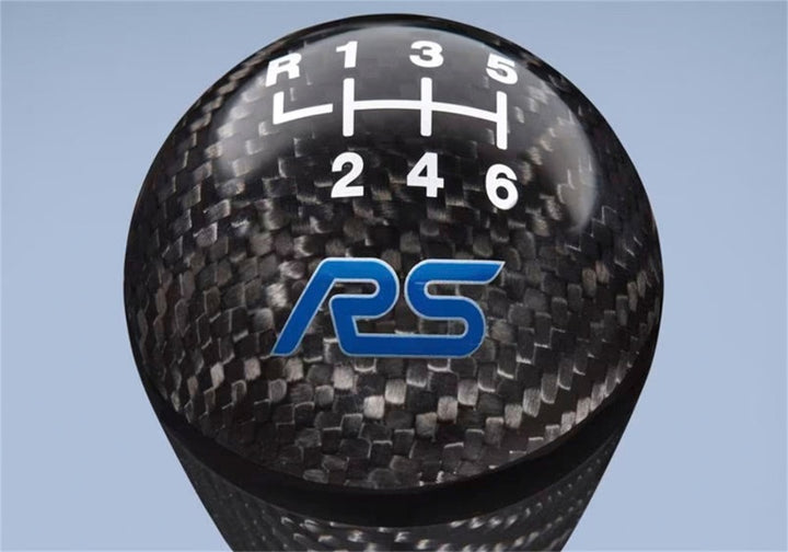 Ford Racing Focus RS Black Carbon Fiber Shift Knob 6 Speed - Bull Strap