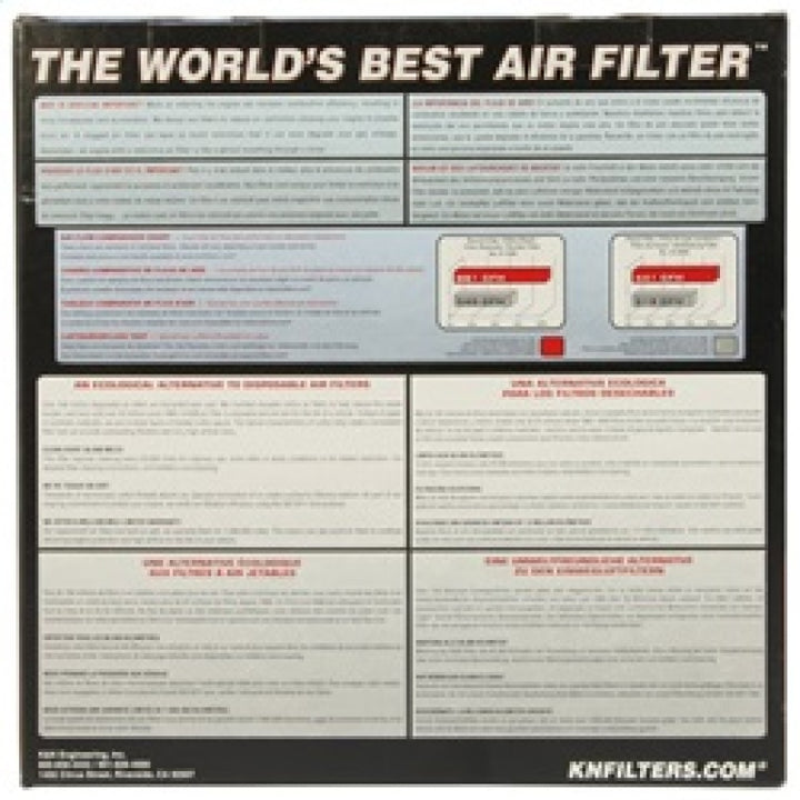 K&N Universal Clamp-On Air Filter 6in FLG / 7-1/2in B / 5in T / 6-1/2in H - Bull Strap
