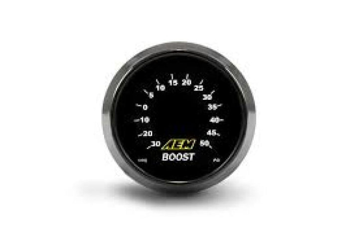 AEM 52mm Boost Digital Gauge -30-50psi - Bull Strap