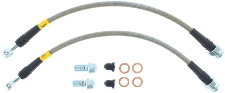 StopTech 93-02 Chevrolet Camaro / Pontiac Firebird Stainless Steel Front Brake Line Kit - Bull Strap