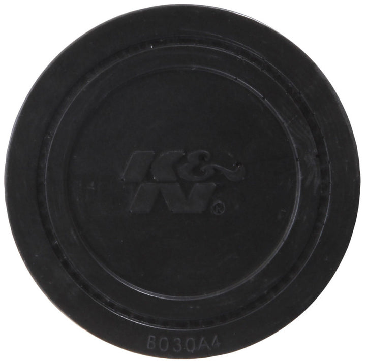 K&N 1.5in Flange ID x 3in OD x 2.5in H Rubber Base Crankcase Vent Filter - Bull Strap