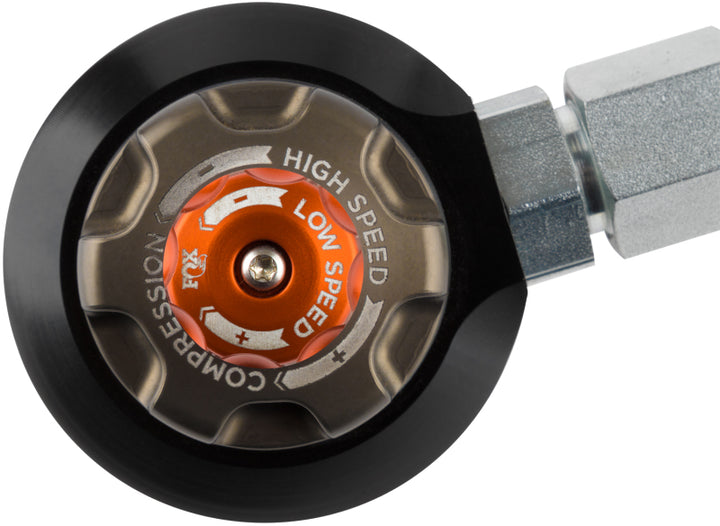 Fox 07-18 Jeep JK 2.5 Perf Elite Series Reservoir Shock Front 2.5in R/R 2.5-4in (Pair) w/ DSC Adj. - Bull Strap