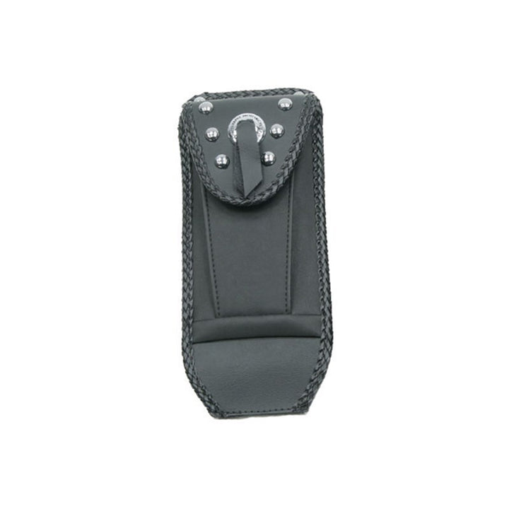 Mustang 65-86 Harley Early FL Touring Tank Bib w/Studs - Black - Bull Strap