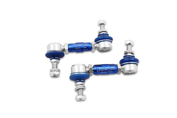 SuperPro 2004 Lexus RX330 0 Rear HD Adjustable End Link Set (10mm Studs 100mm-120mm Length) - Bull Strap
