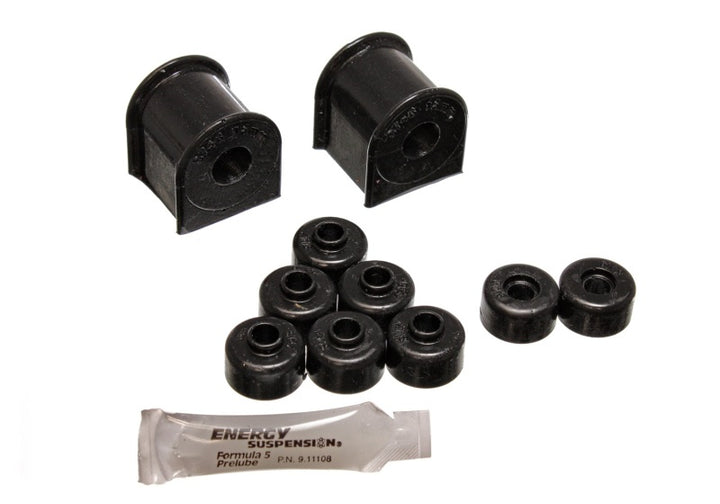 Energy Suspension 89-94 Nissan 240SX (S13) Black 15mm Rear Sway Bar Bushing Set - Bull Strap