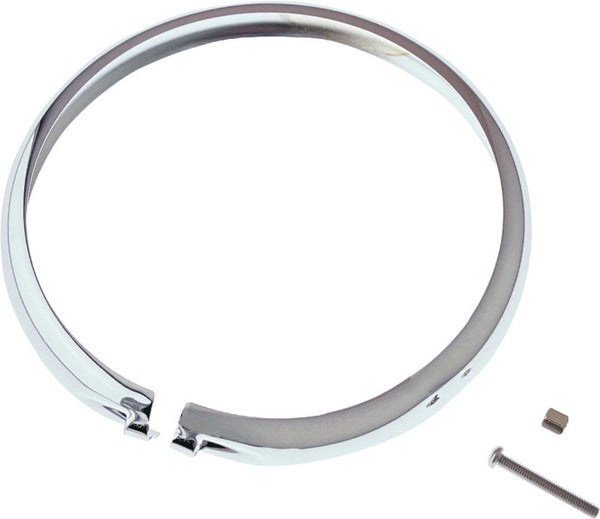 Bikers Choice 5-3/4 Headlight Replacement Chrome Trim Ring - Bull Strap