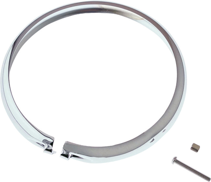 Bikers Choice 5-3/4 Headlight Replacement Chrome Trim Ring - Bull Strap