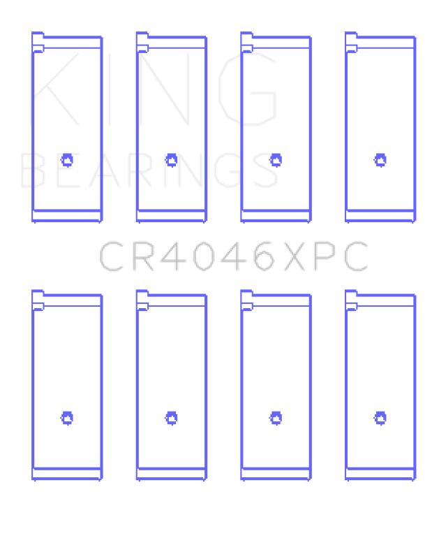 King Honda B20B4/B20Z2/D16 Series/ZC 16V pMaxKote Performance Rod Bearing Set - Size STD - Bull Strap