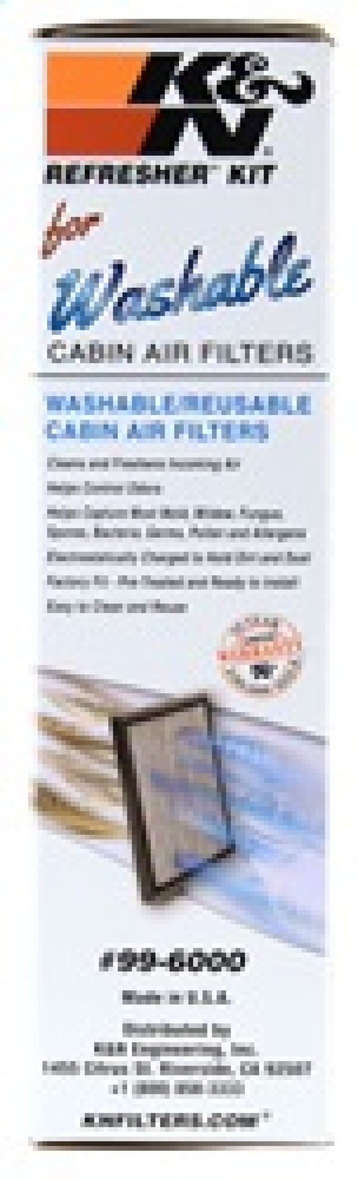 K&N Cabin Filter Cleaning Kit - Bull Strap