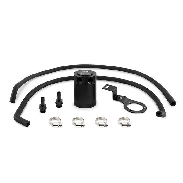 Mishimoto 15-16 Subaru WRX PVC Side Baffled Oil Catch Can - Black - Bull Strap