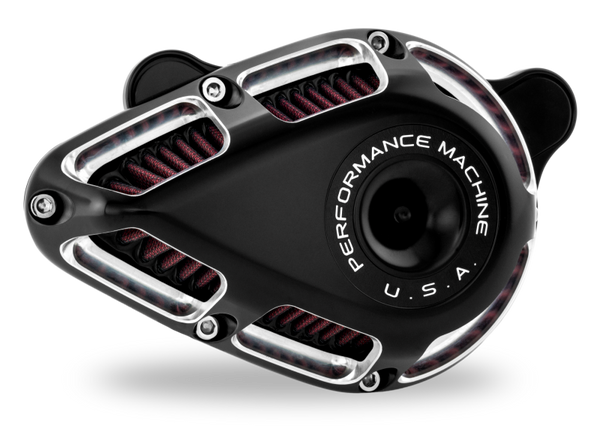 Performance Machine 23-Up CVO, 2024 Touring Jet Air Cleaner - Contrast Cut - Bull Strap