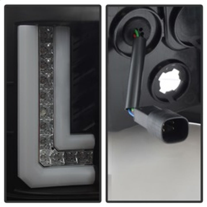Spyder GMC Sierra 2016-2017 Light Bar LED Tail Lights - Black ALT-YD-GS16-LED-BK - Bull Strap