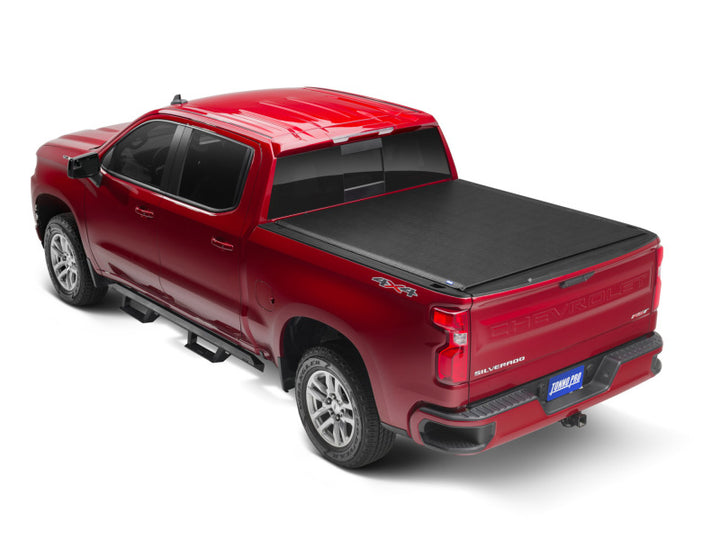 Tonno Pro 14-19 Chevy Silverado 1500 5.8ft Fleetside Lo-Roll Tonneau Cover - Bull Strap