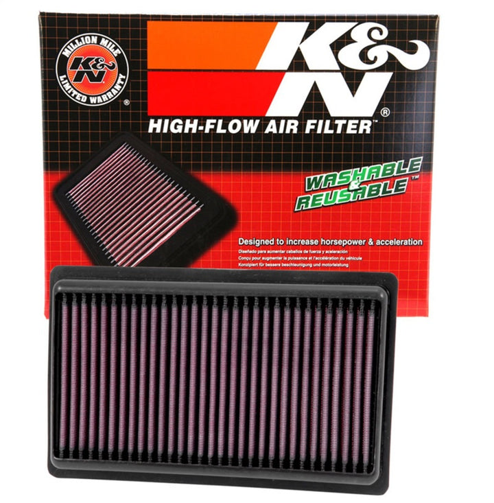 K&N Replacement Panel Air Filter for 2014-2015 Infiniti Q50 3.5L/3.7L V6 (2 Required) - Bull Strap