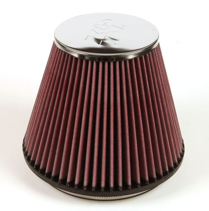 K&N Round Tapered Universal Air Filter 6in Flange ID x 7.5in Base OD x 4.5in Top OD x 6in H - Bull Strap