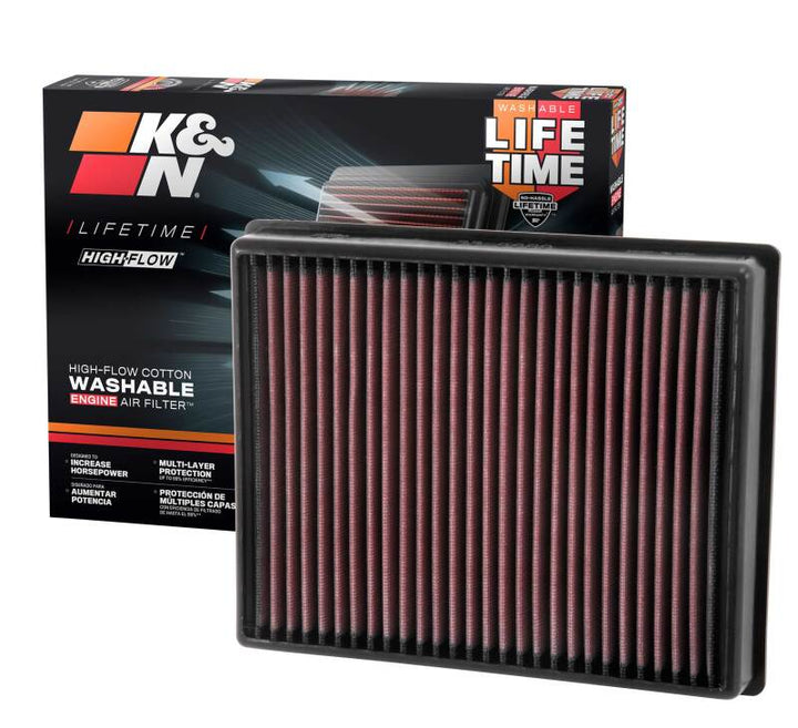 K&N 13 Ford Fusion 2.0L L4 Replacement Air Filter - Bull Strap
