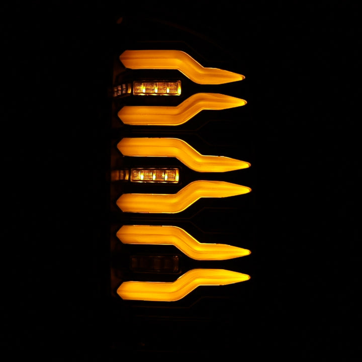 AlphaRex 07-08 Dodge Ram1500/07-09 Dodge Ram 2500+3500 Luxx-Series LED Tail Lights(Pair) Alpha Black - Bull Strap