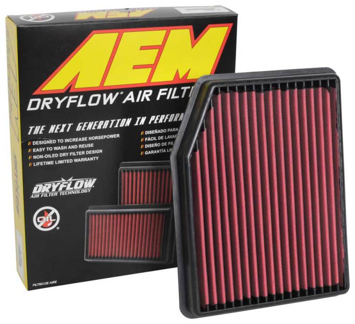 AEM 2019 Chevrolet Silverado 1500 V8-5.3L F/I DryFlow Air Filter - Bull Strap