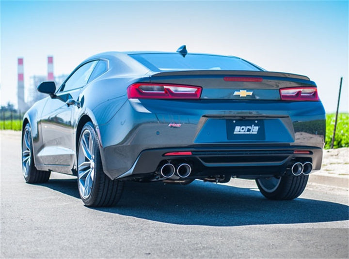 Borla 2016 Chevy Camaro V6 AT/MT S-Type Rear Section Exhaust w/o Dual Mode Valves - Bull Strap