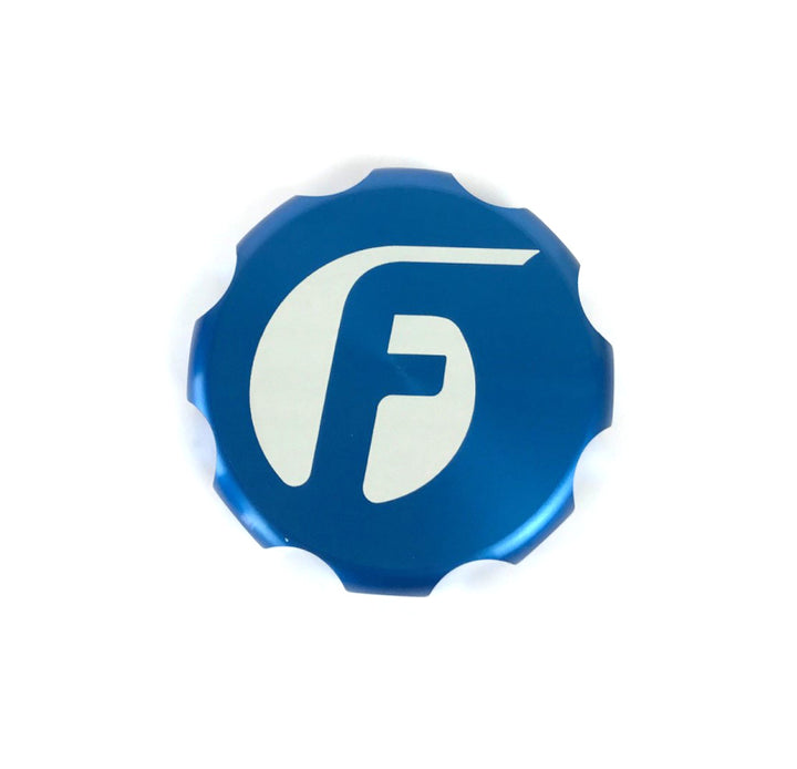 Fleece Performance 03-20016 Cummins Billet Oil Cap Cover - Blue - Bull Strap
