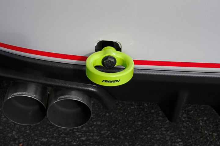 PERRIN 15-21 Subaru WRX/STI Tow Hook Kit (Rear) - Neon Yellow - Bull Strap