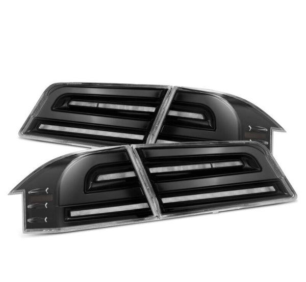 AlphaRex 12-21 Tesla Model S LUXX-Series LED Tail Lights - Alpha-Black - Bull Strap