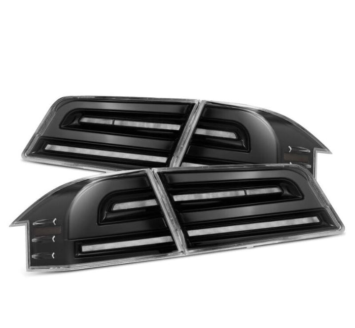 AlphaRex 12-21 Tesla Model S LUXX-Series LED Tail Lights - Alpha-Black - Bull Strap