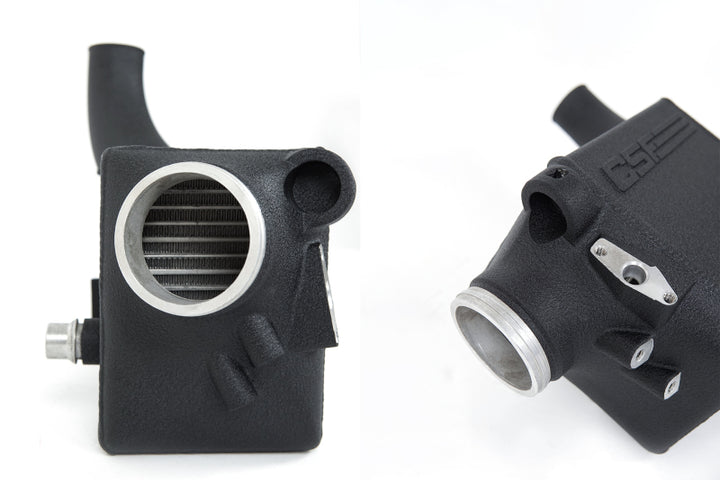 CSF 16-21 BMW M5 (F90) / 17-21 BMW M8 (F91/F92/F93) Twin Charge-Air-Cooler Set - Crinkle Black - Bull Strap