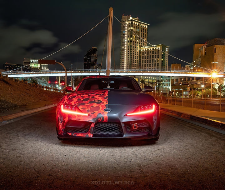 Oracle 20-21 Toyota Supra GR RGB+A Headlight DRL  Kit - ColorSHIFT w/ Simple Controller - Bull Strap