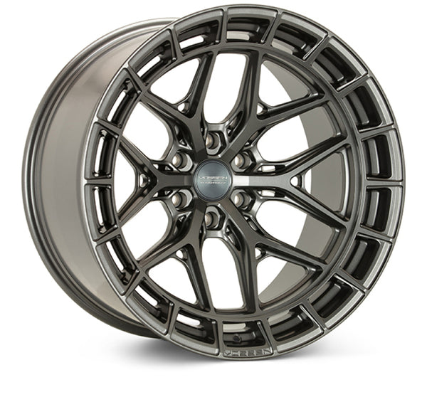 Vossen HFX-1 20x9.5 / 6x135 / +15 / 87.1 CB / Deep - Matte Gunmetal Wheel - Bull Strap