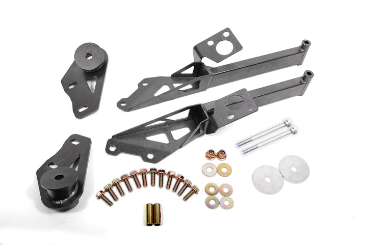 BMR 15-18 Ford Mustang S550 IRS Subframe Support Brace (Black Hammertone) - Bull Strap