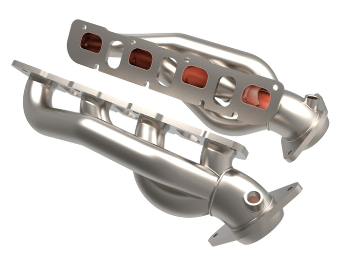 aFe Power Twisted Steel 304SS Shorty Header 2021 Ram 1500 TRX V8-6.2L - Bull Strap