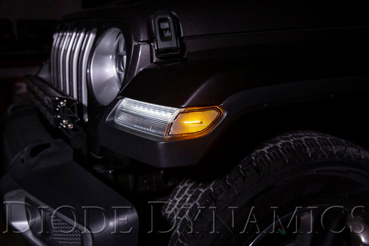 Diode Dynamics 18-21 Jeep JL Wrangler/Gladiator Sidemarkers Clear (set) - Bull Strap