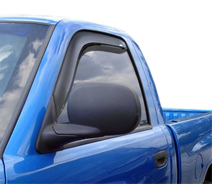 AVS 94-01 Dodge RAM 1500 (Excl. Towing Mirror) Ventvisor In-Channel Window Deflectors 2pc - Smoke - Bull Strap