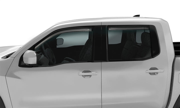 AVS 2022 Nissan Frontier Crew Cab Ventvisor In-Channel Window Deflectors - 4pc - Smoke - Bull Strap