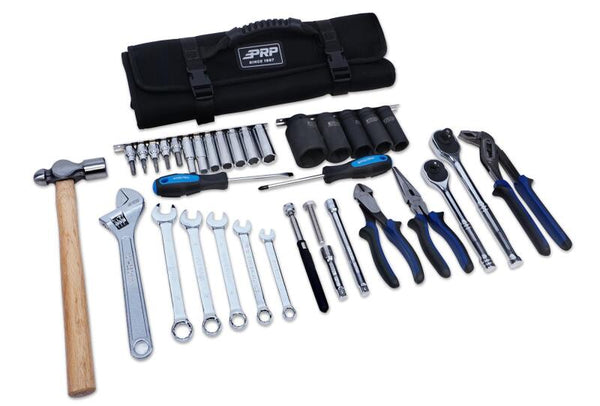 PRP Kawasaki KRX Roll Up Tool Bag w/ 35pc Tool Kit - Bull Strap