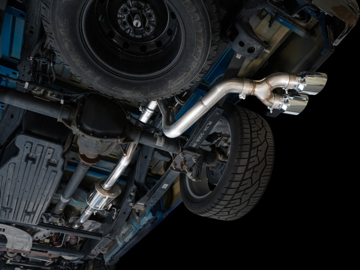 AWE 21-25 Ford F150 (14th Gen Reg Cab) Cat-Back Exhaust - 4.5in Dual Side Exit Chrome Tips - Bull Strap