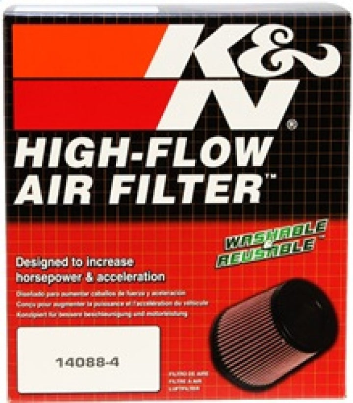K&N Cone Filter 5in ID 6.5in base 4.5in top 5.625in height carbon fiber look - Bull Strap