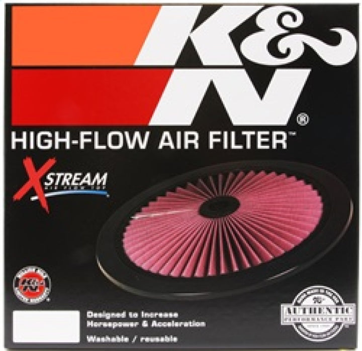 K&N X-Stream Top Filter X-Stream 14 inch OD Chrome - Bull Strap