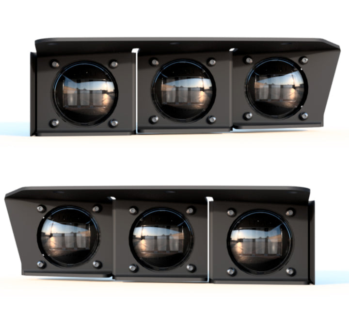 ORACLE Lighting 21-22 Ford Bronco Triple LED Fog Light Kit for Steel Bumper - White - Bull Strap