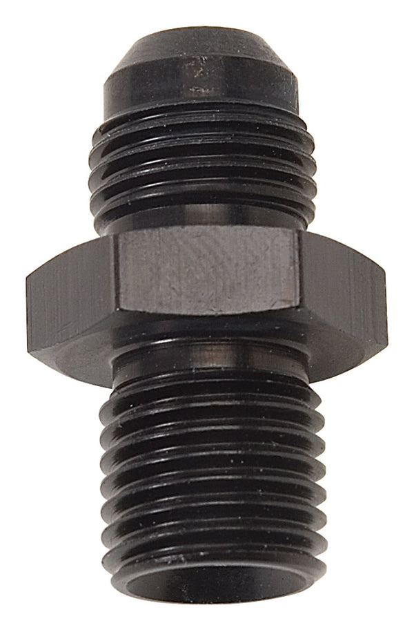 Russell Performance -6 AN Flare to 14mm x 1.5 Metric Thread Adapter (Black ) - Bull Strap