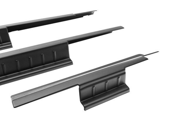 Rugged Ridge 18-22 Jeep Wrangler (JL) Rocker Pnl/Sill Plate Cvr 4dr. Rocker Guard 4pc. - Tex. Blk - Bull Strap
