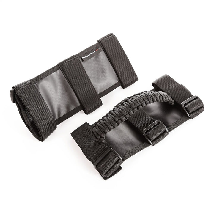 Rugged Ridge Paracord Grab Handles Black/Black Pair - Bull Strap