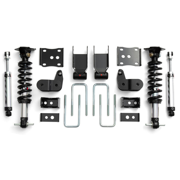 QA1 21-25 Ford F150 4WD Single Adjustable Lowering Kit (3.5in-5.5in) - Bull Strap