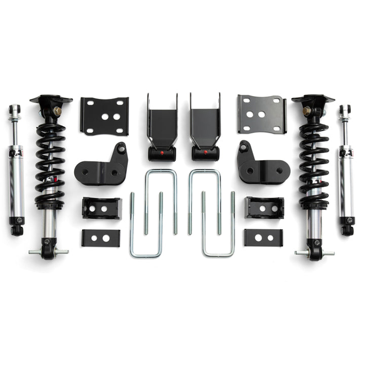 QA1 21-25 Ford F150 4WD Single Adjustable Lowering Kit (3.5in-5.5in) - Bull Strap
