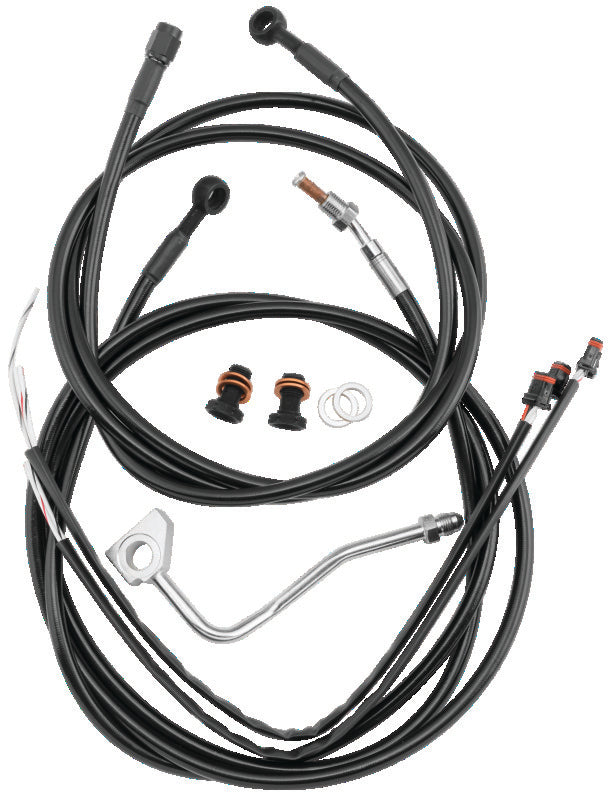 Burly Brand Control Kit 13in Bag Bar - Black - Bull Strap