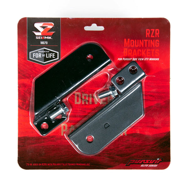 Seizmik Polaris RZR Mirror Mount Pair - Bull Strap