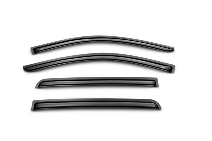 AVS 11-19 Ford Ranger Crew Cab Ventvisor Outside Mount Window Deflectors 4pc - Smoke - Bull Strap