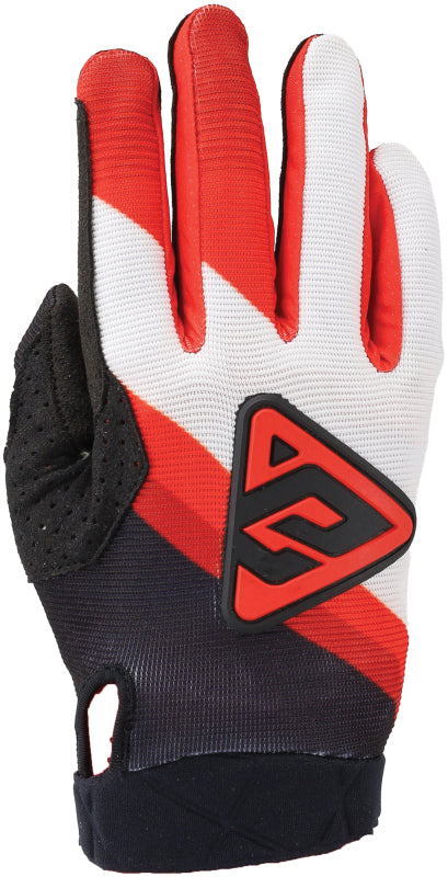 Answer 25 Peak Flo Gloves Black/Red/White - Large - Bull Strap