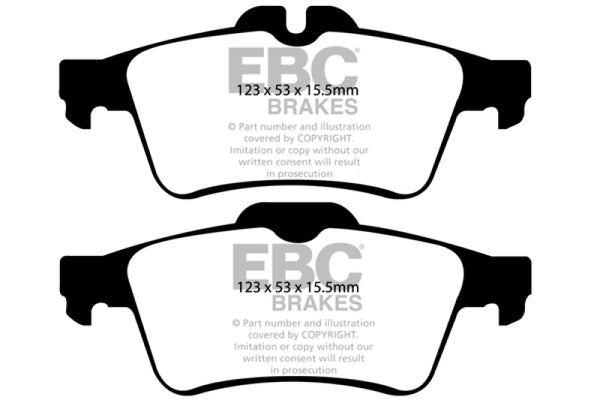 EBC 08-10 Chevrolet Cobalt 2.0 Turbo (SS) Yellowstuff Rear Brake Pads - Bull Strap